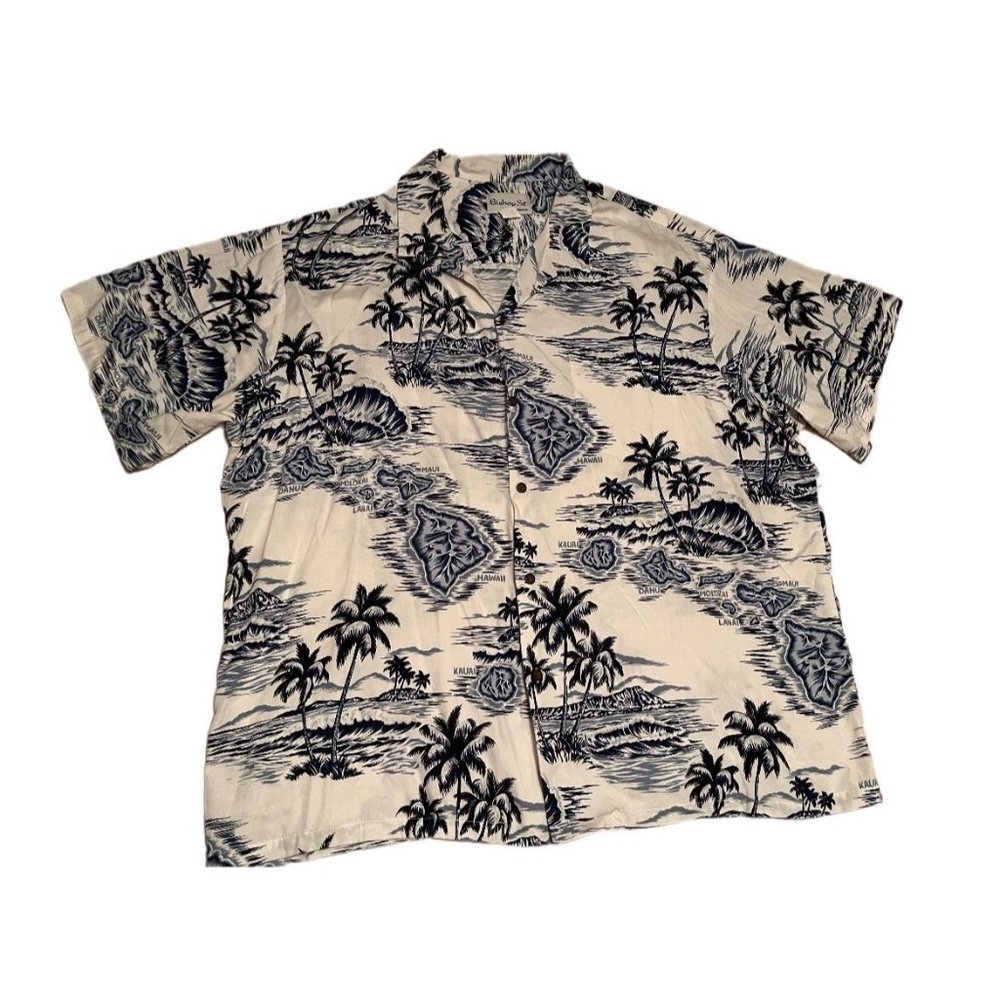 Bishop St. Hawaiian Shirt Mens 3XL Rayon Made in Hawaii